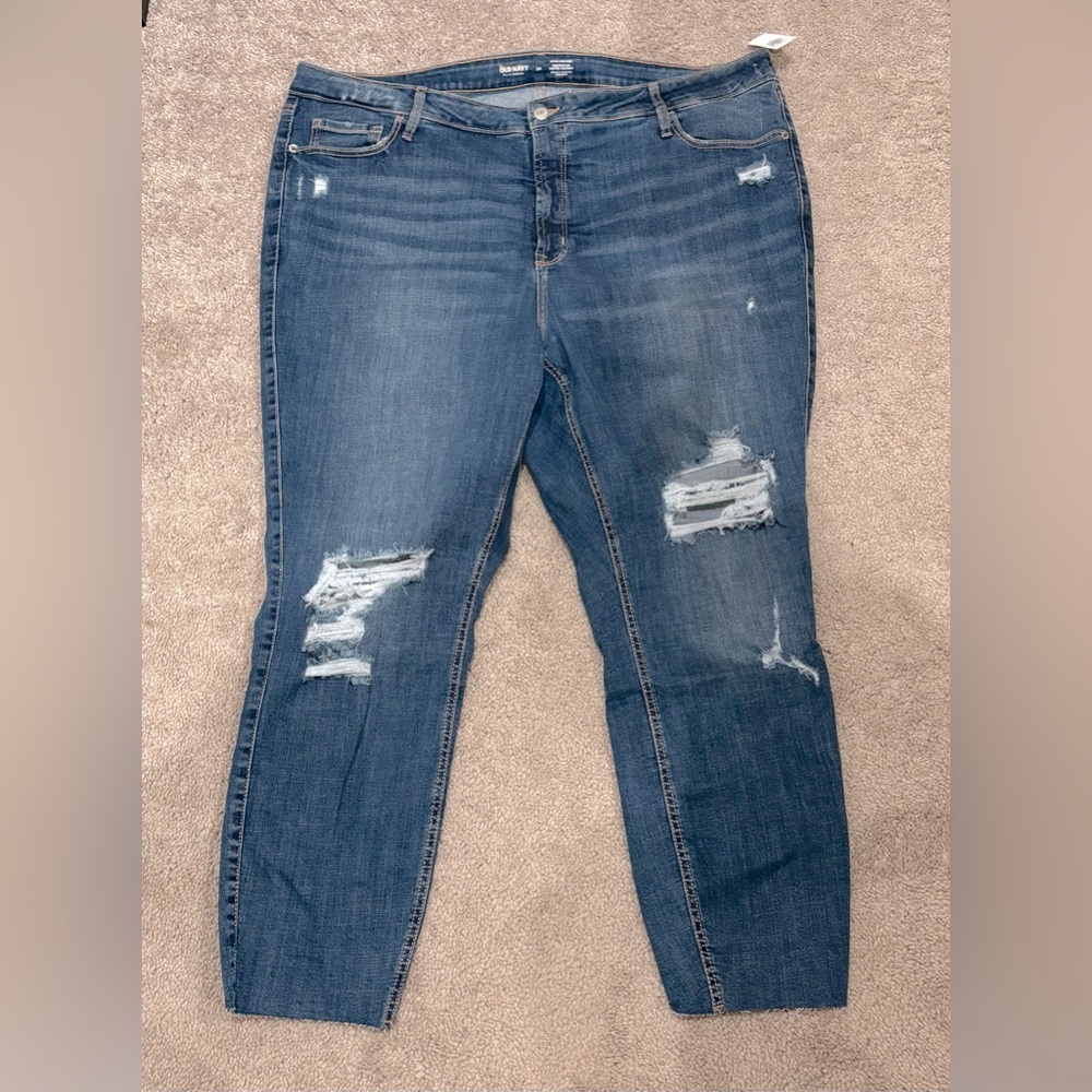 Old Navy Women's Skinny Jeans - Distressed Blue